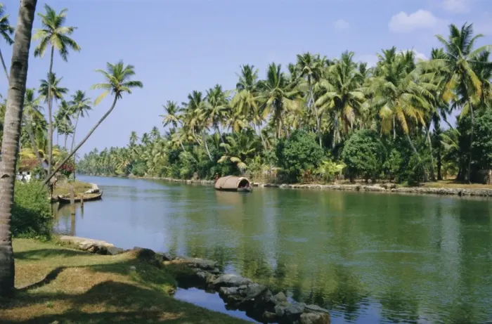 Framed Print : The backwaters at Chavara