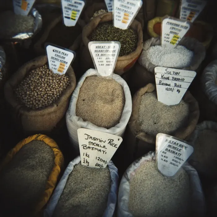 Framed Print : Bags of spices for sale in the market, Stone Town, Zanzibar, Tanzania, East Africa Framed Print : Bags of spices for sale in the market, Stone Town, Zanzibar, Tanzania, East Africa
