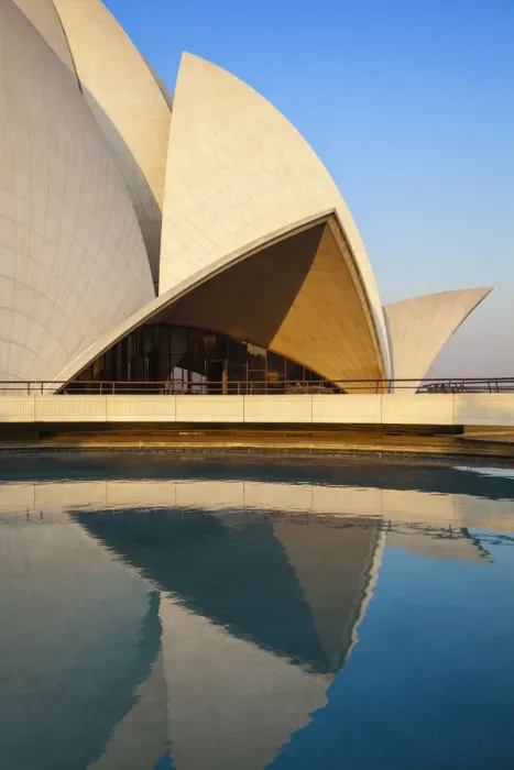 Framed Print : Bahai House of Worship known as the The Lotus Temple, New Delhi, Delhi, India, Asia
