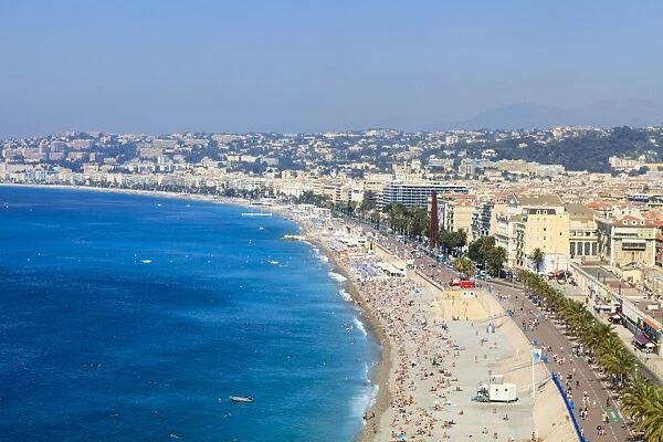 Baie des Anges and Promenade Anglais, Nice, Alpes Maritimes, Provence, Cote d Azur, French Riviera, France, Mediterranean, Europe