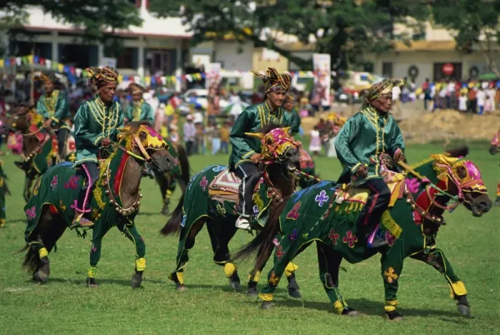 Framed Print : Bajau horsemen at the annual festival of horsemanship