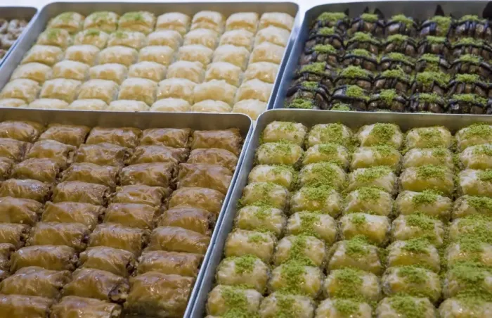 Framed Print : Baklava for sale, Istanbul, Turkey, Europe Framed Print : Baklava for sale, Istanbul, Turkey, Europe