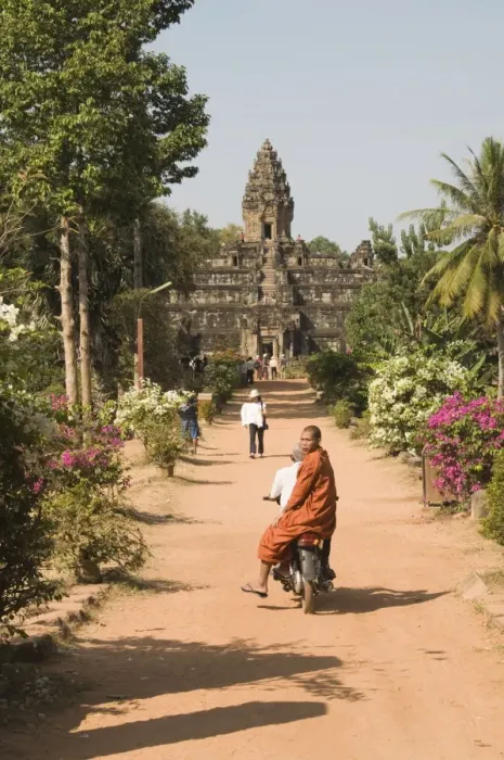 Framed Print : Bakong Temple dating from AD881, Roluos Group, near Angkor, UNESCO World Heritage Site