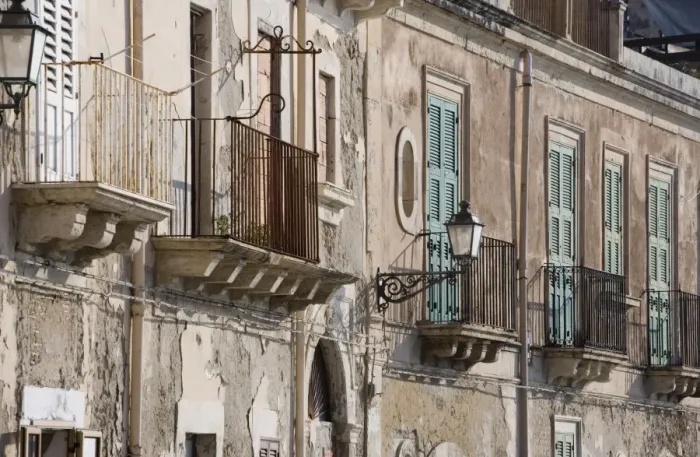 Framed Print : Balconies, Ortygia