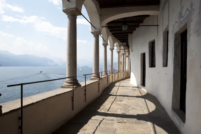 Framed Print : Balcony of the Santa Caterina Monastery and Hermitage, Lake Maggiore, Lombardy, Italian Lakes, Italy, Europe Framed Print : Balcony of the Santa Caterina Monastery and Hermitage, Lake Maggiore, Lombardy, Italian Lakes, Italy, Europe