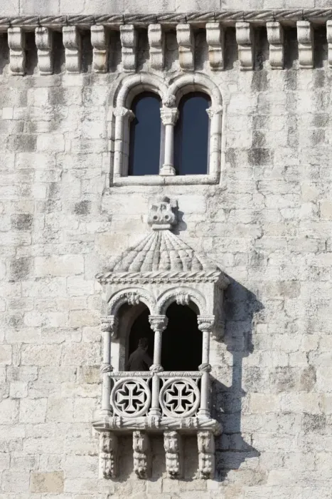 Framed Print : Balcony of Torre de Belem, UNESCO World Heritage Site, Belem, Lisbon, Portugal, Europe