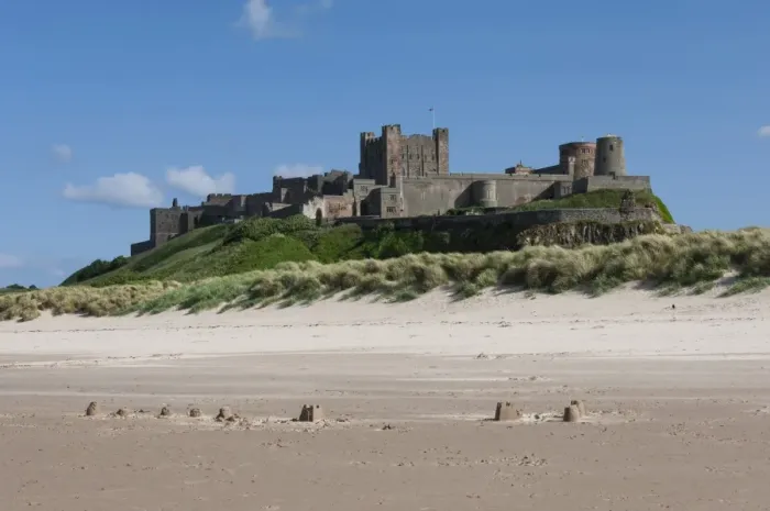 Framed Print : Bamburgh Castle, Bamburgh, Northumberland, England, United Kingdom, Europe