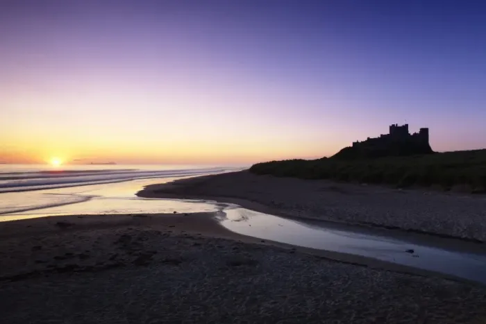 Framed Print : Bamburgh Castle at sunrise, Bamburgh, Northumberland, England, United Kingdom, Europe Framed Print : Bamburgh Castle at sunrise, Bamburgh, Northumberland, England, United Kingdom, Europe
