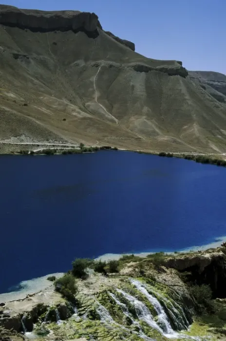 Framed Print : Band-i-Zulfiqar, the main lake at Band-E-Amir (Dam of the King), Afghanistans first National Park set up in 1973 to protect the five lakes, believed by locals to have been created by the Prophet Mohammeds son-in-law Ali, making them a place of pilgrimage Framed Print : Band-i-Zulfiqar, the main lake at Band-E-Amir (Dam of the King), Afghanistans first National Park set up in 1973 to protect the five lakes, believed by locals to have been created by the Prophet Mohammeds son-in-law Ali, making them a place of pilgrimage