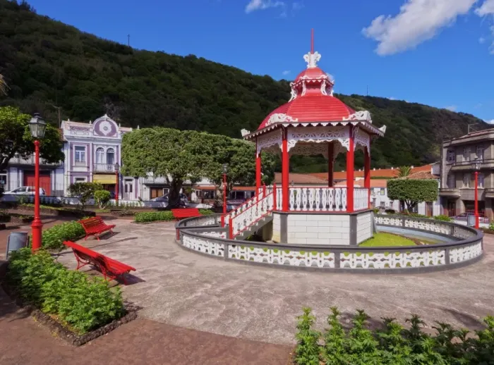 Framed Print : Bandstand in Jardim da Republica, Velas, Sao Jorge Island, Azores, Portugal, Atlantic Framed Print : Bandstand in Jardim da Republica, Velas, Sao Jorge Island, Azores, Portugal, Atlantic