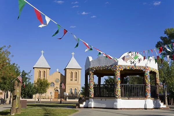 Bandstand in Old Mesilla village, Las Cruces, New Mexico, United States of America