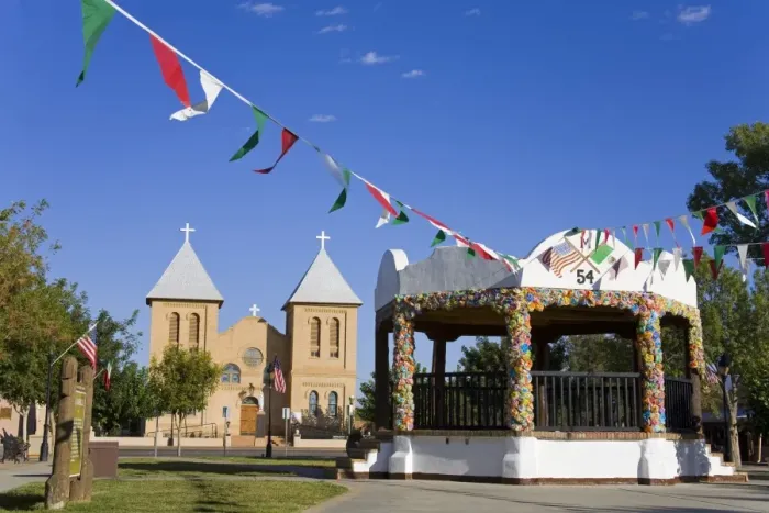 Framed Print : Bandstand in Old Mesilla village, Las Cruces, New Mexico, United States of America Framed Print : Bandstand in Old Mesilla village, Las Cruces, New Mexico, United States of America