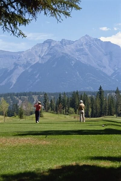 Banff Springs Golf Club, Rocky Mountains near Banff, Alberta, Canada, North America