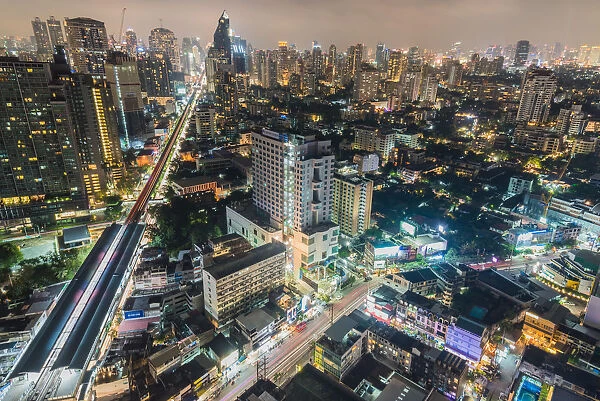 Bangkok at night, Bangkok, Thailand, Southeast Asia, Asia