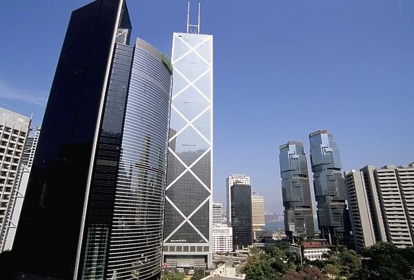 Bank of China Building in centre, Central, Hong Kong Island, Hong Kong, China, Asia