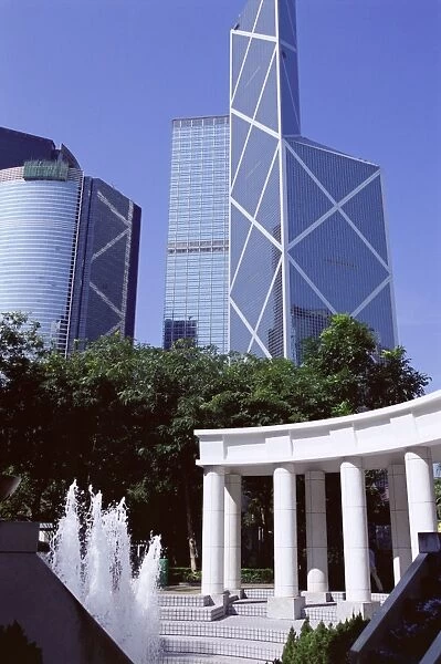 Bank of China Building from Hong Kong Park, Central, Hong Kong Island, Hong Kong