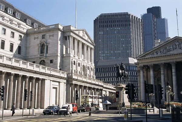 The Bank of England and the City of London, London, England, United Kingdom, Europe