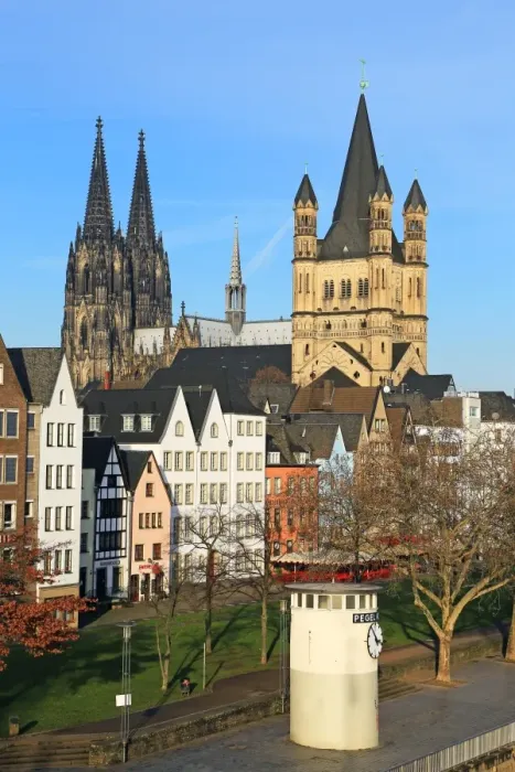 Framed Print : Bank of River Rhine with Gross St. Martins Church and Cathedral, Cologne, North Rhine-Westphalia Framed Print : Bank of River Rhine with Gross St. Martins Church and Cathedral, Cologne, North Rhine-Westphalia