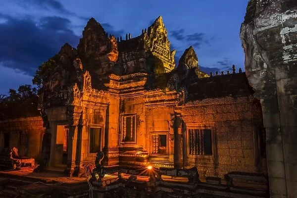 Banteay Samre Temple at night, Angkor, UNESCO World Heritage Site, Siem Reap Province, Cambodia, Indochina, Southeast Asia, Asia