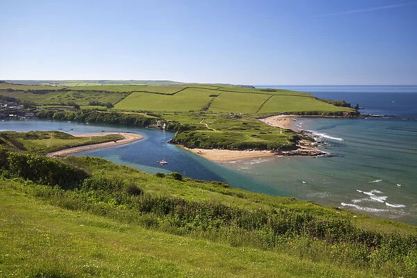 Bantham Sand beach and the River Avon viewed from Bigbury-on-Sea, Bantham