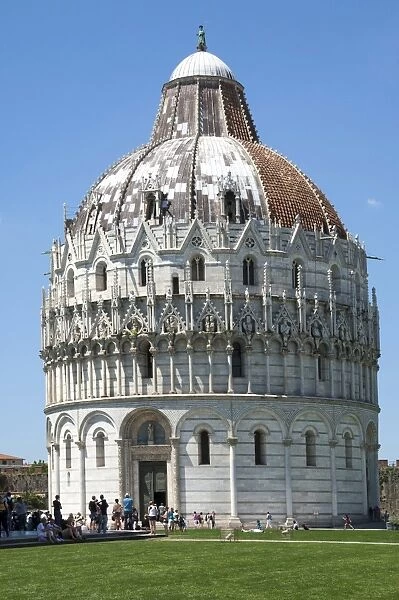 The Baptistry, UNESCO World Heritage Site, Pisa, Tuscany, Italy, Europe