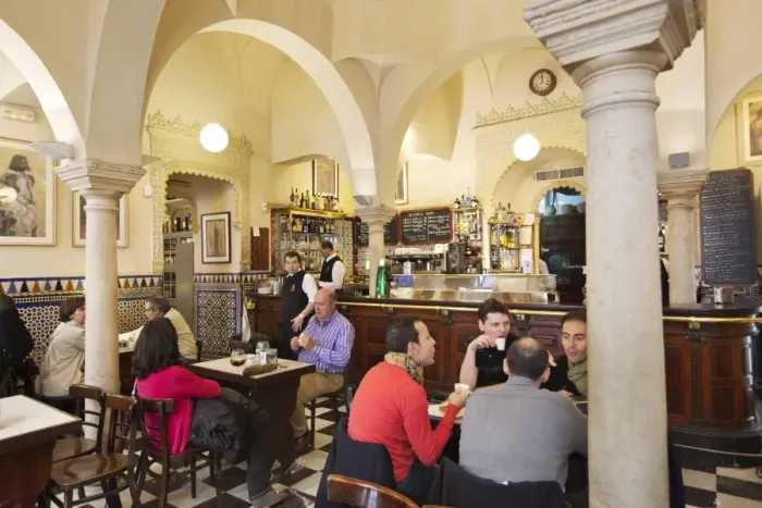 Framed Print : Bar Giralda (Calle Mateos Gago 1) set in Moorish bathouse, Seville, Andalucia, Spain, Europe Framed Print : Bar Giralda (Calle Mateos Gago 1) set in Moorish bathouse, Seville, Andalucia, Spain, Europe