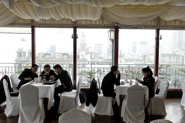 Bar and restaurant of the Peace Hotel, Shanghai, China, Asia