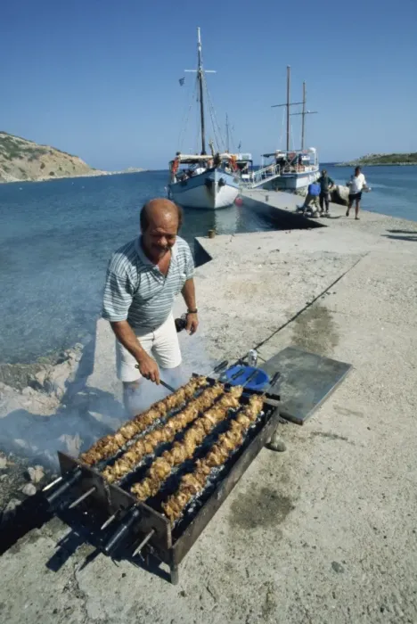 Framed Print : Barbecue, Seskli Island, Symi, Dodecanese, Greek Islands, Greece, Europe Framed Print : Barbecue, Seskli Island, Symi, Dodecanese, Greek Islands, Greece, Europe