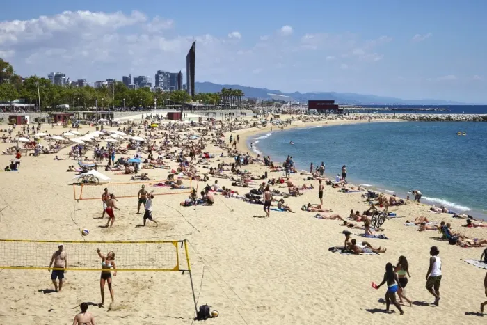 Framed Print : Barcelona Beach, Barcelona, Catalonia, Spain, Europe Framed Print : Barcelona Beach, Barcelona, Catalonia, Spain, Europe
