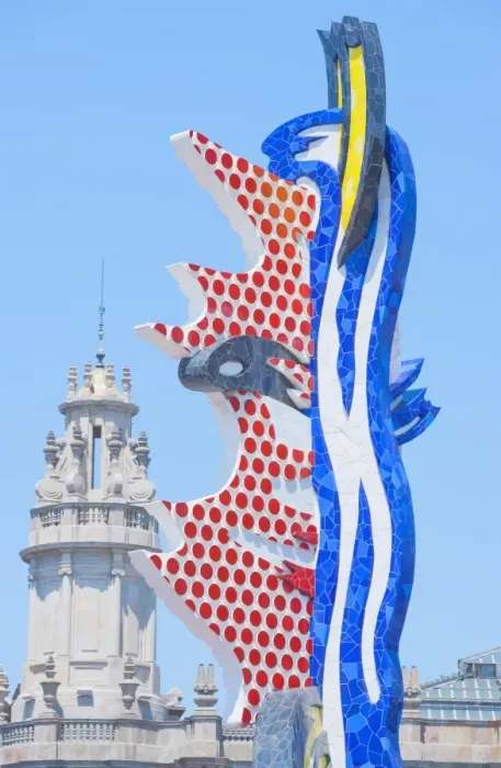 Framed Print : Barcelona Head by Roy Lichtenstein, completed in 1992 for the Olympics Framed Print : Barcelona Head by Roy Lichtenstein, completed in 1992 for the Olympics