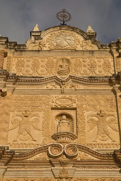 Baroque facade of the Temple of Santo Domingo de Guzman, founded in 1547, San Cristobal de las Casas, Chiapas, Mexico, North America