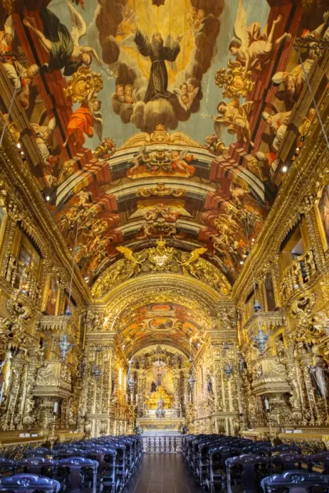 Framed Print : Baroque interior of the church of Order of St Framed Print : Baroque interior of the church of Order of St