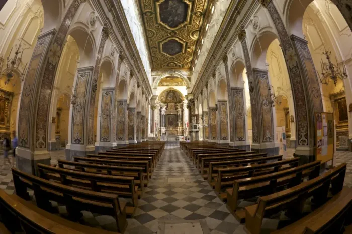 Framed Print : Baroque Nave of Cathedral of St. Andrew (Duomo di San Andreas), Amalfi Framed Print : Baroque Nave of Cathedral of St. Andrew (Duomo di San Andreas), Amalfi