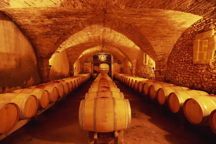 Framed Print : Barrels of wine, France, Europe Framed Print : Barrels of wine, France, Europe