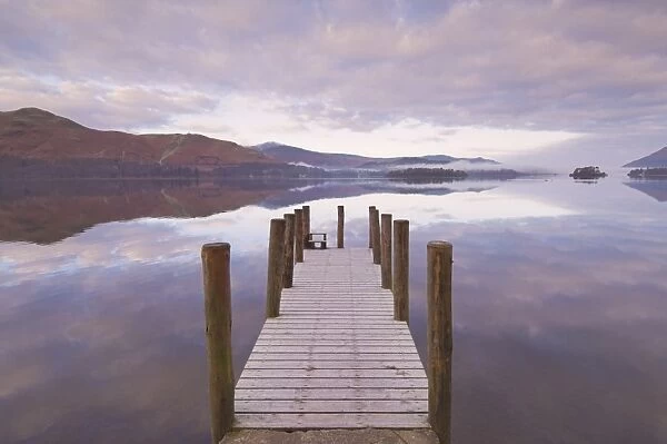 Barrow Bay Landing Stage, Derwent Water, Lake District, Cumbria, England, UK
