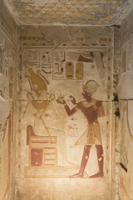 Framed Print : Bas-relief, Pharaoh Seti I on right, Temple of Seti I, Abydos, Egypt, North Africa Framed Print : Bas-relief, Pharaoh Seti I on right, Temple of Seti I, Abydos, Egypt, North Africa