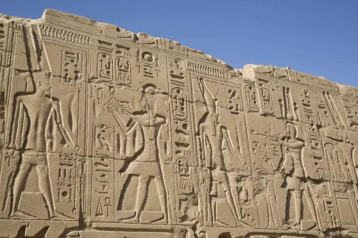 Framed Print : Bas-relief of Pharaohs and Gods, Karnak Temple, Luxor, Thebes, UNESCO World Heritage Site Framed Print : Bas-relief of Pharaohs and Gods, Karnak Temple, Luxor, Thebes, UNESCO World Heritage Site