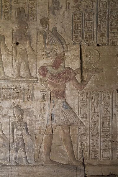 Bas-reliefs inside the Temple of Opet, Karnak Temple, Luxor, Thebes, UNESCO World Heritage Site