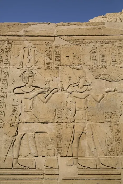 Framed Print : Bas-reliefs on walls, Temple of Haroeris and Sobek, Kom Ombo, Egypt, North Africa, Africa Framed Print : Bas-reliefs on walls, Temple of Haroeris and Sobek, Kom Ombo, Egypt, North Africa, Africa