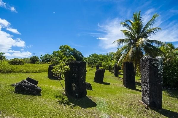 Basalt monoliths known as Badrulchau, Island of Babeldoab, Palau, Central Pacific, Pacific