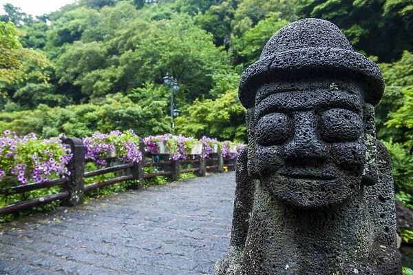 Basalt statue in Seogwipo, island of Jejudo, UNESCO World Heritage Site, South Korea, Asia