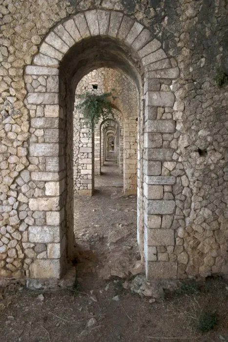 Framed Print : Basement arcades of the Temple of Anxur dedicated to the god Jupiter, 1st century AD