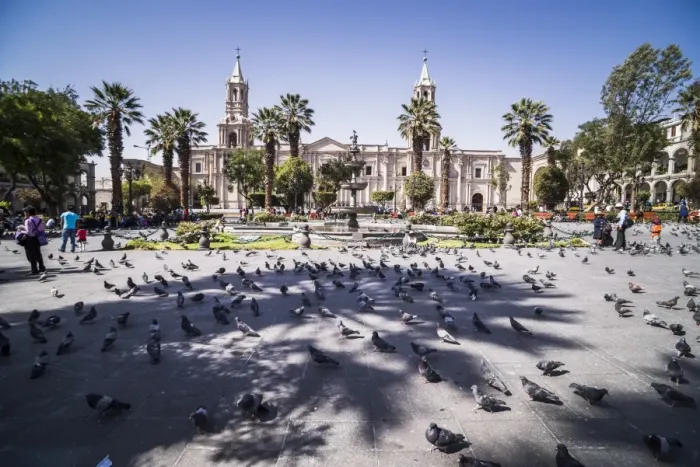 Framed Print : Basilica Cathedral of Arequipa (Basilica Catedral), Plaza de Armas, UNESCO World Heritage Site Framed Print : Basilica Cathedral of Arequipa (Basilica Catedral), Plaza de Armas, UNESCO World Heritage Site