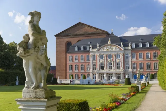 Framed Print : Basilica of Constantine and Rococo Palace, Trier, Rhineland-Palatinate, Germany, Europe