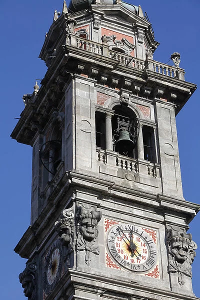 Basilica di San Vittore clock tower, Varese, Lombardy, Italy, Europe