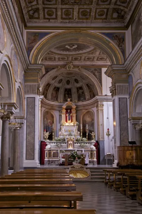 Framed Print : Basilica di Sant Antonino Abate interior, Sorrento, Campania, Italy, Europe