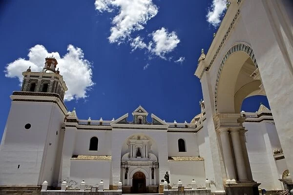 Basilica of Our Lady of Copacabana on the shores of Lake Titicaca, Bolivia, South America