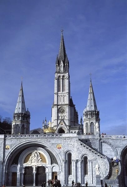 The Basilica, Lourdes, Hautes-Pyrenees, France, Europe