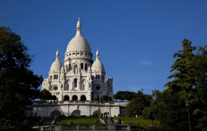 Framed Print : The Basilica of the Sacred Heart of Jesus of Paris on the hill of Montmartre