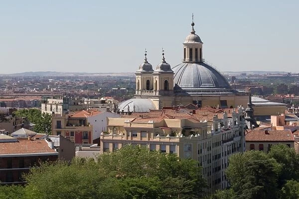 Basilica de San Francisco el Grande seen from the rooftop of Catedral de la Almudena in Madrid